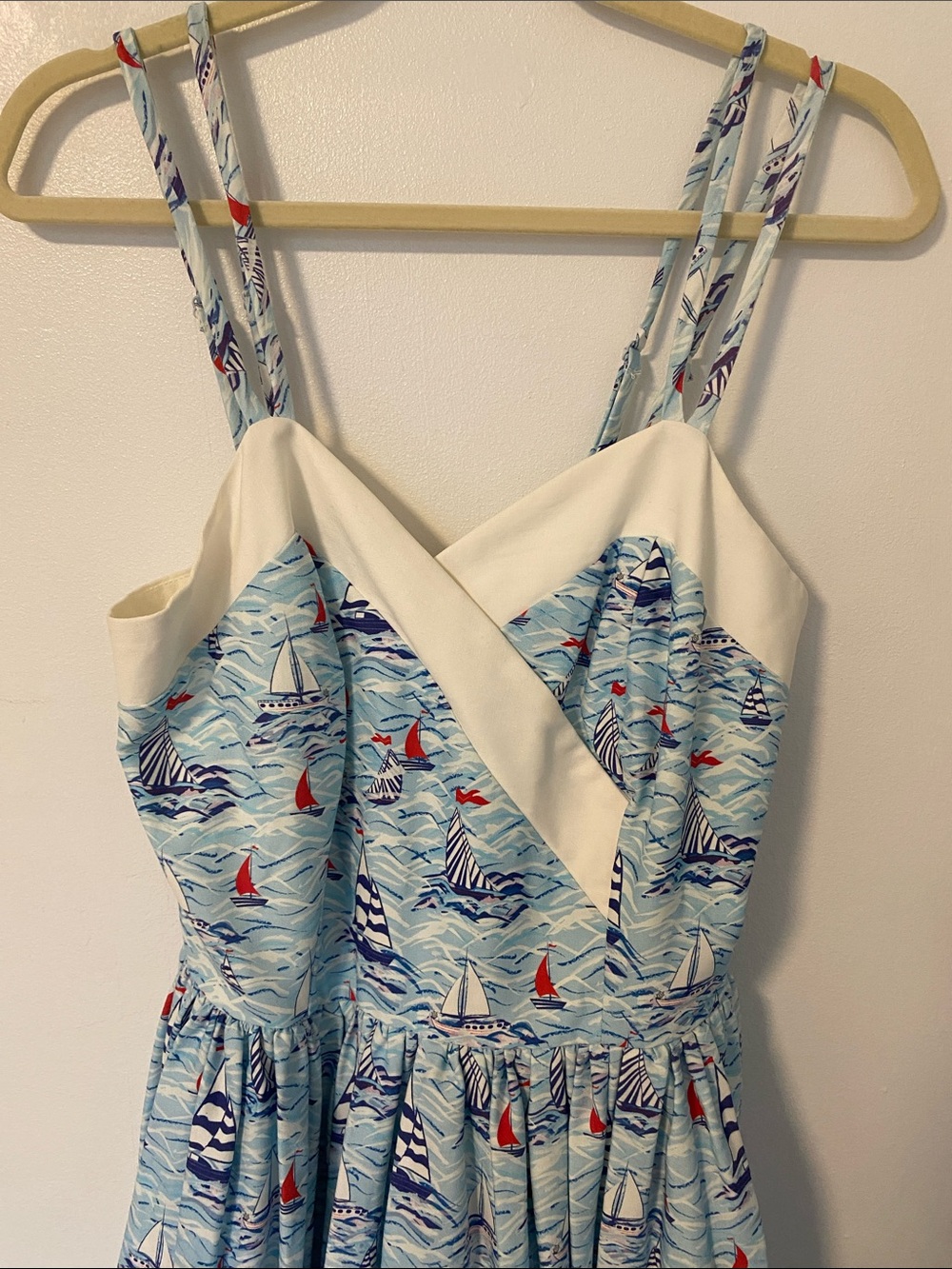 Unique Vintage Sailboat/Nautical Print dress - Picture 3 of 13